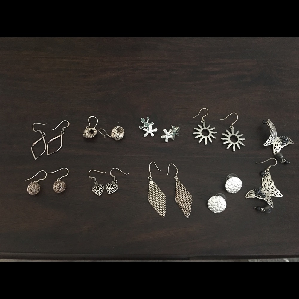 Silver earrings - Picture 2 of 2
